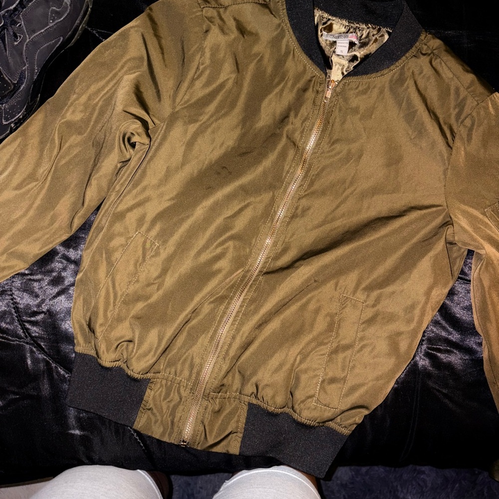 Forever 21 Olive Bomber Jacket